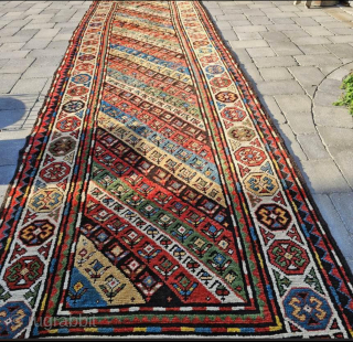 3’4”x11’8” 1900’s Gendje runner in good condition. 208-433-0312
roddy@rugcurator.com                         