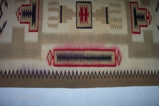 For sale is my beautiful antique Storm Pattern Navajo rug measuring 61"x32", great colors, great quality of weave, has a little bleeding, great wool, somewhat hard to find, not priced like the  ...