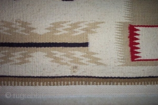 For sale is my beautiful antique Storm Pattern Navajo rug measuring 61"x32", great colors, great quality of weave, has a little bleeding, great wool, somewhat hard to find, not priced like the  ...