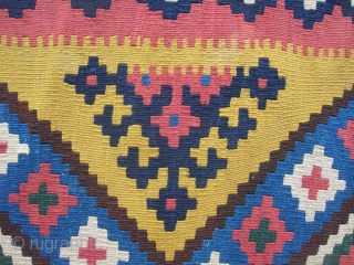 Here's a very nice flawless Ghashghai Kilim from the 1930's to 1940's (maybe even older than that), size is 5'8"x13'3", price is reasonable.  Thanks for looking.      