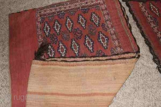 As found: A pair of old camel bags measuring 47"x 33" in excellent condition.  Thanks for looking.               