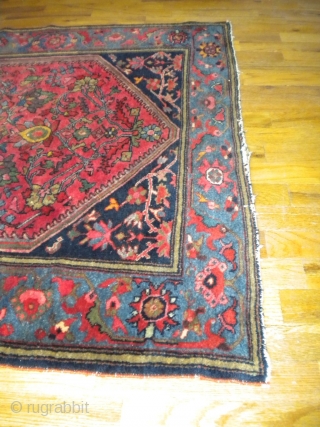 For sale is a nice 1920's Lilihan, size 4'8"x3'5", in good shape, two small low area's, otherwise, ready to go.  Nice pile.  Beautiful colors, fine weave.     