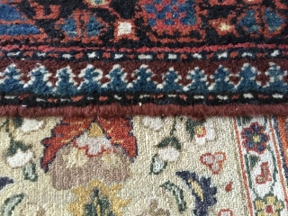 Vintage NW Persian runner measuring 3'x 9'2" in very good condition.  Rug was found with fabric sewn over fringe.  Needs a cleaning.  Thanks!       