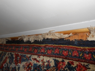Fresh from an estate: A 1920's High Quality Bijar, size is 11'2"x14', thick pile, has damage at one end, not too costly to repair.  Thanks for looking.     