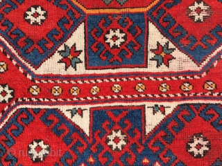 As found: old Turkish Bergama rug measuring 4'10"x 6'9" in pretty good condition.  Thanks for looking!                