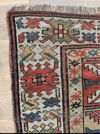 3’6”x 7’6” 1900’s Karabagh in decent condition, may have synthetic dyes, can provide more pics upon request. Rug is priced inexpensively. SOLD           