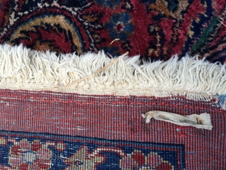 12'4"x 23'8" 1938-1944 over sized Persian Sarouk with two small low area's, after market fringe sewn on, needs binding wrapped in a few small places, has no micturition smells or stains, wool  ...