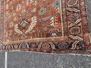 Antique Gorevan in pretty good condition considering it’s age measuring 9’x 11’5”, is a heavy rug, has some low scattered areas, needs some work on one end and some work to 2  ...