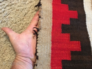 Apologies for side way pictures: Rugrabbit is the only platform that posts  some of my pictures sideways. This is a 1940’s-50’s Navajo with minor condition issues measuring 4’4”x 8’4”. Thanks  