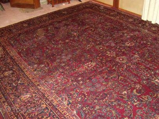 Fresh from an estate: 1920's to 1930's 10'2x13'6" Persian Sarouq in great condition.  $1,750.00 OBO                 