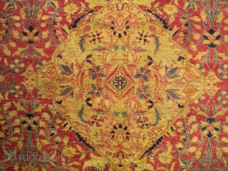 Beautiful 1890's Tabriz, size is 4'x5', has a few low area's, the binding on one side is curled, full, thick pile, a dealer told me he showed this rug to an Iranian  ...