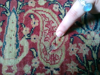 Beautiful 1890's Tabriz, size is 4'x5', has a few low area's, the binding on one side is curled, full, thick pile, a dealer told me he showed this rug to an Iranian  ...