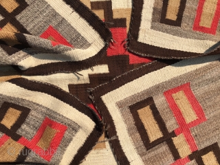 1930's-40's Navajo rug measuring 5'x 9'5" in remarkable condition.  Rug has 6 warps and 12 wefts per square inch. Rug has all original side stitching intact and is ready to go  ...