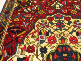 Here is a gorgeous Bakhtiari from the 1920's in the 5'x7' size range.  The size is 5'x7'8".  Unique rug!  Thanks!          