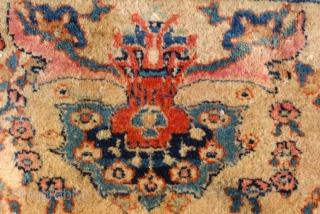 Rug-pickers find: An old Persian Carpet with some beauty, size is 9x12, is in good condition.  Thanks for looking.             