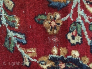 An early 20th century (1930's) Atiyeh Bros Kirman measuring just shy of 8'6"x 11'5", very fine weave, great wool, nice supple handle, has 4-6 small area's of wear down to the foundation  ...
