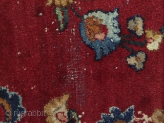 An early 20th century (1930's) Atiyeh Bros Kirman measuring just shy of 8'6"x 11'5", very fine weave, great wool, nice supple handle, has 4-6 small area's of wear down to the foundation  ...