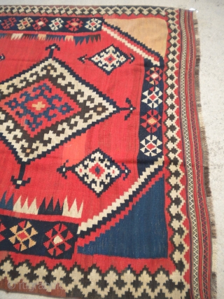 Here is a beautiful turn of the century to 1920's Luri Kilim, in great condition, size is 5'10"x12'6', no stains, no repairs, unmolested, great colors, ready to go!  Thanks!   