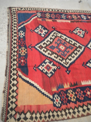 Here is a beautiful turn of the century to 1920's Luri Kilim, in great condition, size is 5'10"x12'6', no stains, no repairs, unmolested, great colors, ready to go!  Thanks!   