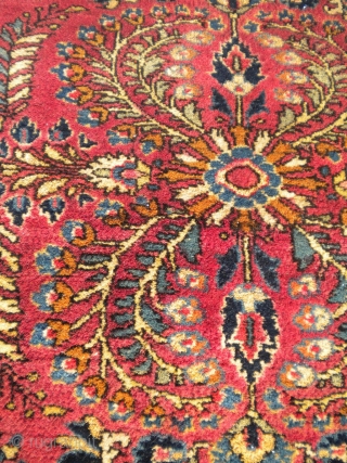 The Rug Pickers find as found:  A very uniformly thick 1930's (maybe older) Persian Sarouk, unmolested, mint...the thickest bugger I've ever come across....makes me wonder if anybody ever walked on it.  ...