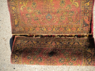 The Rug Pickers find as found:  A very uniformly thick 1930's (maybe older) Persian Sarouk, unmolested, mint...the thickest bugger I've ever come across....makes me wonder if anybody ever walked on it.  ...