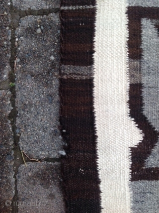 The Rug Pickers find as found: A vintage regional Navajo measuring 4'10"x 7'3", which is lovely in every way except for two or three tiny less than dime size spots that won't  ...