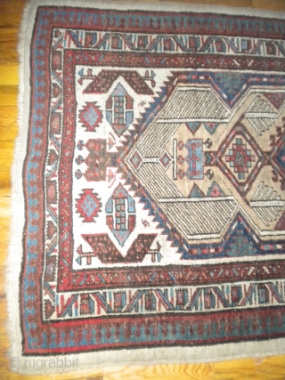 For sale is my old 3'3"x5'4" built-like-a-tank Sarab.  Notice the repair job.   Other than the repair job which is small, this rug is in great condition.  The wool  ...