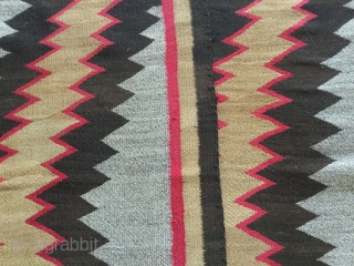 For sale is a very handsome Old Navajo rug measuring 5'7"X 9'4" in great condition.  Thanks for looking.              
