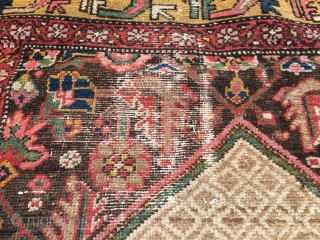 1920’s or older NW persian runner measuring 12’9”x 4’ with some low area’s, some moth grazing, just been cleaned, pictures were taken on a cloudy day, Colors really pop in the sun. 