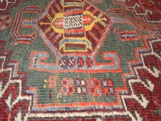 As found: An early 20th century Tribal rug measuring 5'x 7' in good condition, light even wear.  Thanks for looking.            