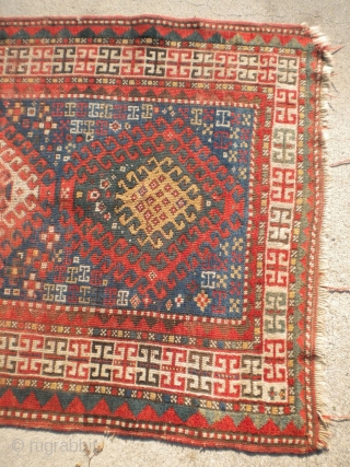 Rug-Pickers find as found: A late 1800's Caucasian rug still showing some enthusiasm despite it's beleaguered state.  The size is 5'9"x3', and just needs a lot of work.  The pictures  ...
