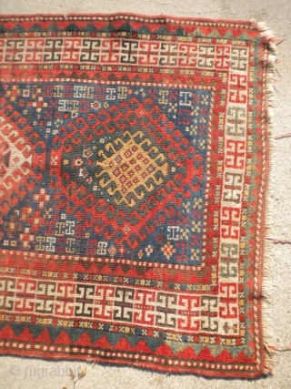 Rug-Pickers find as found: A late 1800's Caucasian rug still showing some enthusiasm despite it's beleaguered state.  The size is 5'9"x3', and just needs a lot of work.  The pictures  ...