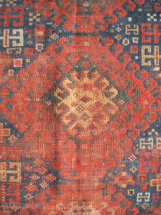 Rug-Pickers find as found: A late 1800's Caucasian rug still showing some enthusiasm despite it's beleaguered state.  The size is 5'9"x3', and just needs a lot of work.  The pictures  ...