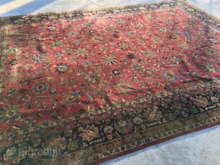 10’x 13’9” Antique Indian Tabriz in good condition. Less expensive than a modern Indo Tabriz.                  