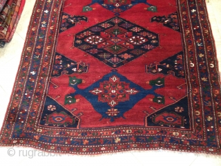 ANTIQUE KAZAK UNUSEAL BIG SIZE 1.84 x 2.97 
CIRCA 1910 
GOOD VEG COLORS 
FULL PILE 
ONE SMAAL PLACE OF REWEAV(ONLY PILE) AS YOU CAN SEE AT LAST PICTURE
     