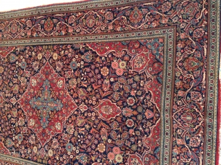 kASHAN  Over 100 years
Very good condition
Full Pyle
Great weaving
Slight rubbing on side
SIZE: 134 X 204                  