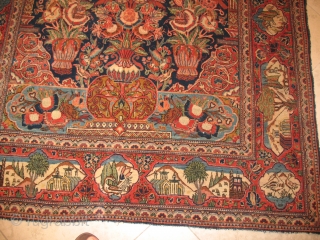 KASHAN CIRCA 1900
Good condition 
Good weaving 
Rare Design
SIZE 134 X 207                      