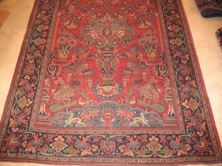 KASHAN CIRCA 1900
Very Good condition 
Good weaving 
Rare Design
SIZE : 133 X 199                    