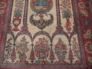 KASHAN CIRCA 1900
Low Pyle 
Rare Design  
Good condition
SIZE : 126 X 175                    