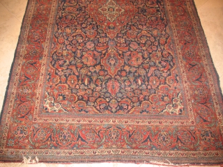 ANTIQUE KASHAN CIRCA 1900
Good condition 
Low Pyle 
Repairs needed
size : 128 X 205 
ITEM NO. 43                 