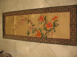 19th-century Chinese 
Excellent condition 
Size:  57 X 82
ITEM NO. 1

SIZE   55 X  143
ITEM NO. 2              