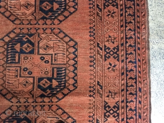 Antique ersari philpai Turkmen rug from north Afghanistan. Excellent condition. More than 100 years old. Size 217x120 cm               