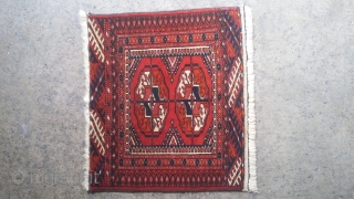 Very good old turkmen small rug. In excellent condition 36x42                       