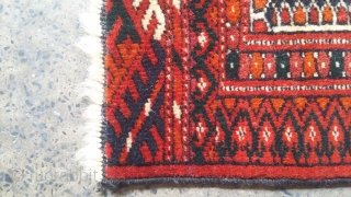 Very good old turkmen small rug. In excellent condition 36x42                       