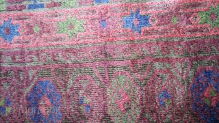 Antique baloch rug. Shiny and smooth like a silk. Almost 100 years old. Size 210x111 cm                 