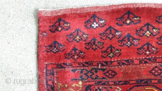 A pair of old turkmen chuval with synthetic dyes. each size 137x85 cm                    