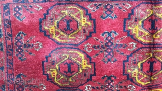 A pair of old turkmen chuval with synthetic dyes. each size 137x85 cm                    