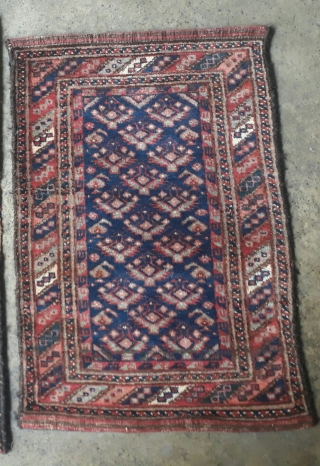 Old balochi balisht with vegetable dyes. Size 75x55 cm                        