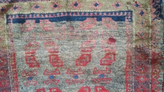 Old small balochi with unusual design. Size62x52 cm                         