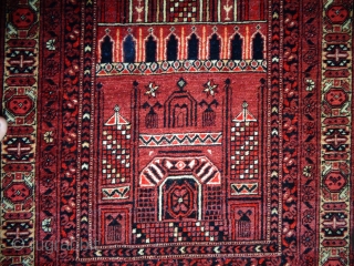 Stunning Old Turkmen prayer rug from north Afghanistan in excellent condition. Size 123x82 cm                   